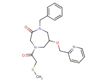 1-benzyl-4-[(methylthio)acetyl]-6-(2-pyridinylmethoxy)-1,4-diazepan-2-one