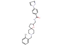 N-{[8-(2-methylbenzyl)-1-oxa-8-azaspiro[4.5]dec-2-yl]methyl}-4-(1H-pyrazol-1-yl)benzamide