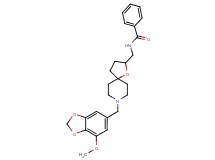 N-({8-[(7-methoxy-1,3-benzodioxol-5-yl)methyl]-1-oxa-8-azaspiro[4.5]dec-2-yl}methyl)benzamide