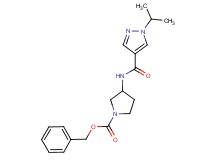 benzyl 3-{[(1-isopropyl-1H-pyrazol-4-yl)carbonyl]amino}pyrrolidine-1-carboxylate