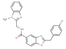 2-(4-chlorobenzyl)-N-[(1-methyl-1H-benzimidazol-2-yl)methyl]-1,3-benzoxazole-5-carboxamide