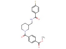 methyl 4-[(3-{[(4-fluorobenzoyl)amino]methyl}-1-piperidinyl)carbonyl]benzoate