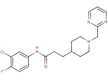 N-(3-chloro-4-fluorophenyl)-3-[1-(pyrimidin-2-ylmethyl)piperidin-4-yl]propanamide