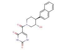 5-{[(3S*,4S*)-3-hydroxy-4-(2-naphthyl)piperidin-1-yl]carbonyl}pyrimidine-2,4(1H,3H)-dione