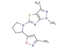 1,3-dimethyl-5-[2-(3-methylisoxazol-5-yl)pyrrolidin-1-yl]-1H-pyrazolo[3,4-d][1,3]thiazole