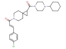 6-[(2E)-3-(4-chlorophenyl)-2-propenoyl]-1-[(4-cyclohexyl-1-piperazinyl)carbonyl]-6-azaspiro[2.5]octane