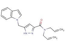 N,N-diallyl-5-(1H-indol-1-ylmethyl)-1H-pyrazole-3-carboxamide
