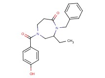 4-benzyl-3-ethyl-1-(4-hydroxybenzoyl)-1,4-diazepan-5-one