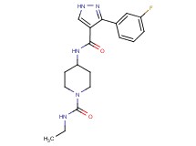 N-ethyl-4-({[3-(3-fluorophenyl)-1H-pyrazol-4-yl]carbonyl}amino)-1-piperidinecarboxamide