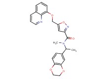 N-[1-(2,3-dihydro-1,4-benzodioxin-6-yl)ethyl]-N-methyl-5-[(8-quinolinyloxy)methyl]-3-isoxazolecarboxamide