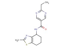 2-ethyl-N-(2-methyl-4,5,6,7-tetrahydro-1,3-benzothiazol-4-yl)-5-pyrimidinecarboxamide