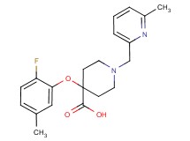 4-(2-fluoro-5-methylphenoxy)-1-[(6-methylpyridin-2-yl)methyl]piperidine-4-carboxylic acid