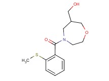 {4-[2-(methylthio)benzoyl]-1,4-oxazepan-6-yl}methanol