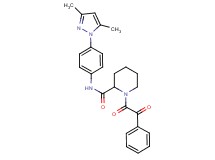 N-[4-(3,5-dimethyl-1H-pyrazol-1-yl)phenyl]-1-[oxo(phenyl)acetyl]-2-piperidinecarboxamide