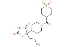 5-{1-[(1,1-dioxidotetrahydro-2H-thiopyran-4-yl)carbonyl]piperidin-4-yl}-5-propylimidazolidine-2,4-dione