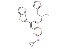 2-(4-(1-benzothien-3-yl)-2-{[(3-furylmethyl)(methyl)amino]methyl}phenoxy)-N-cyclopropylacetamide
