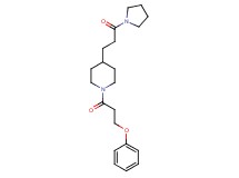 4-[3-oxo-3-(1-pyrrolidinyl)propyl]-1-(3-phenoxypropanoyl)piperidine