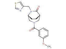 (1S*,5R*)-3-(3-methoxybenzoyl)-6-(1,3-thiazol-4-ylmethyl)-3,6-diazabicyclo[3.2.2]nonan-7-one