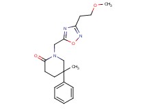 1-{[3-(2-methoxyethyl)-1,2,4-oxadiazol-5-yl]methyl}-5-methyl-5-phenylpiperidin-2-one