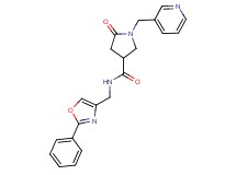 5-oxo-N-[(2-phenyl-1,3-oxazol-4-yl)methyl]-1-(3-pyridinylmethyl)-3-pyrrolidinecarboxamide