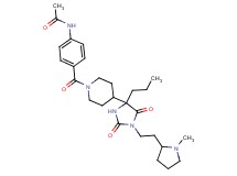 N-{4-[(4-{1-[2-(1-methyl-2-pyrrolidinyl)ethyl]-2,5-dioxo-4-propyl-4-imidazolidinyl}-1-piperidinyl)carbonyl]phenyl}acetamide