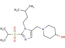 1-{[2-(isopropylsulfonyl)-1-(3-methylbutyl)-1H-imidazol-5-yl]methyl}-4-piperidinol