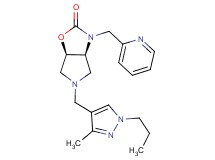 (3aS*,6aR*)-5-[(3-methyl-1-propyl-1H-pyrazol-4-yl)methyl]-3-(2-pyridinylmethyl)hexahydro-2H-pyrrolo[3,4-d][1,3]oxazol-2-one