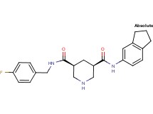 (3R,5S)-N-(2,3-dihydro-1H-inden-5-yl)-N'-(4-fluorobenzyl)-3,5-piperidinedicarboxamide
