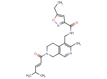 5-ethyl-N-({3-methyl-7-[(2E)-4-methyl-2-pentenoyl]-5,6,7,8-tetrahydro-2,7-naphthyridin-4-yl}methyl)-3-isoxazolecarboxamide