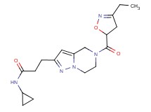 N-cyclopropyl-3-{5-[(3-ethyl-4,5-dihydro-5-isoxazolyl)carbonyl]-4,5,6,7-tetrahydropyrazolo[1,5-a]pyrazin-2-yl}propanamide