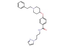 4-{[1-(2-phenylethyl)-4-piperidinyl]oxy}-N-[3-(1H-pyrazol-1-yl)propyl]benzamide