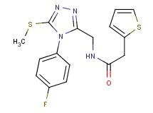N-{[4-(4-fluorophenyl)-5-(methylthio)-4H-1,2,4-triazol-3-yl]methyl}-2-(2-thienyl)acetamide