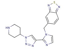 5-({2-[1-(4-piperidinyl)-1H-1,2,3-triazol-4-yl]-1H-imidazol-1-yl}methyl)-2,1,3-benzothiadiazole hydrochloride