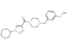 1-[(1-cyclohexyl-1H-1,2,3-triazol-4-yl)carbonyl]-4-(3-methoxybenzyl)piperazine