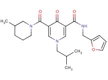 N-(2-furylmethyl)-1-isobutyl-5-[(3-methyl-1-piperidinyl)carbonyl]-4-oxo-1,4-dihydro-3-pyridinecarboxamide