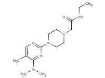 2-{4-[4-(dimethylamino)-5-methyl-2-pyrimidinyl]-1-piperazinyl}-N-ethylacetamide