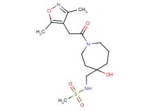 N-({1-[(3,5-dimethyl-4-isoxazolyl)acetyl]-4-hydroxy-4-azepanyl}methyl)methanesulfonamide