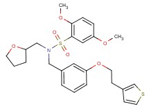 2,5-dimethoxy-N-(tetrahydro-2-furanylmethyl)-N-{3-[2-(3-thienyl)ethoxy]benzyl}benzenesulfonamide
