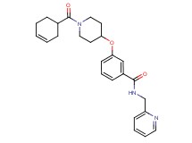3-{[1-(3-cyclohexen-1-ylcarbonyl)-4-piperidinyl]oxy}-N-(2-pyridinylmethyl)benzamide
