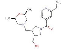 [(3R*,4R*)-4-{[(2R*,6S*)-2,6-dimethylmorpholin-4-yl]methyl}-1-(2-ethylisonicotinoyl)pyrrolidin-3-yl]methanol