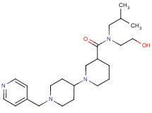 N-(2-hydroxyethyl)-N-isobutyl-1'-(pyridin-4-ylmethyl)-1,4'-bipiperidine-3-carboxamide
