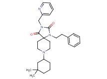 8-(3,3-dimethylcyclohexyl)-1-(2-phenylethyl)-3-(2-pyridinylmethyl)-1,3,8-triazaspiro[4.5]decane-2,4-dione