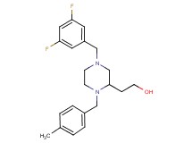 2-[4-(3,5-difluorobenzyl)-1-(4-methylbenzyl)-2-piperazinyl]ethanol
