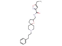 5-ethyl-N-{[8-(3-phenylpropyl)-1-oxa-8-azaspiro[4.5]dec-2-yl]methyl}-3-isoxazolecarboxamide
