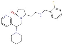 5-{2-[(2-fluorobenzyl)amino]ethyl}-1-[2-(1-piperidinyl)-2-(3-pyridinyl)ethyl]-2-pyrrolidinone