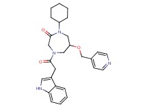 1-cyclohexyl-4-(1H-indol-3-ylacetyl)-6-(4-pyridinylmethoxy)-1,4-diazepan-2-one