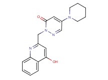 2-[(4-hydroxy-2-quinolinyl)methyl]-5-(1-piperidinyl)-3(2H)-pyridazinone