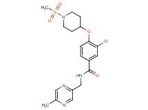 3-chloro-N-[(5-methyl-2-pyrazinyl)methyl]-4-{[1-(methylsulfonyl)-4-piperidinyl]oxy}benzamide