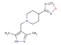 1-[(3,5-dimethyl-1H-pyrazol-4-yl)methyl]-4-(1,2,4-oxadiazol-3-yl)piperidine