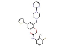 N-(3-fluoro-2-methylphenyl)-2-[2-{[4-(2-pyrimidinyl)-1-piperazinyl]methyl}-4-(2-thienyl)phenoxy]acetamide